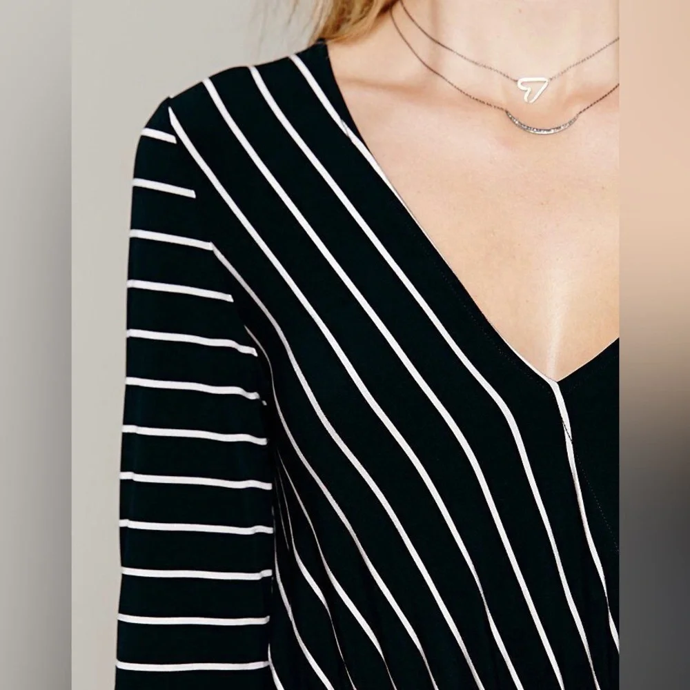Free People New Romantics Striped Long Sleeve Maxi Dress - Picture 3 of 14